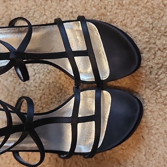 Stuart Weitzman Satin Crystal Embellishments Heels - Picture 3 of 15